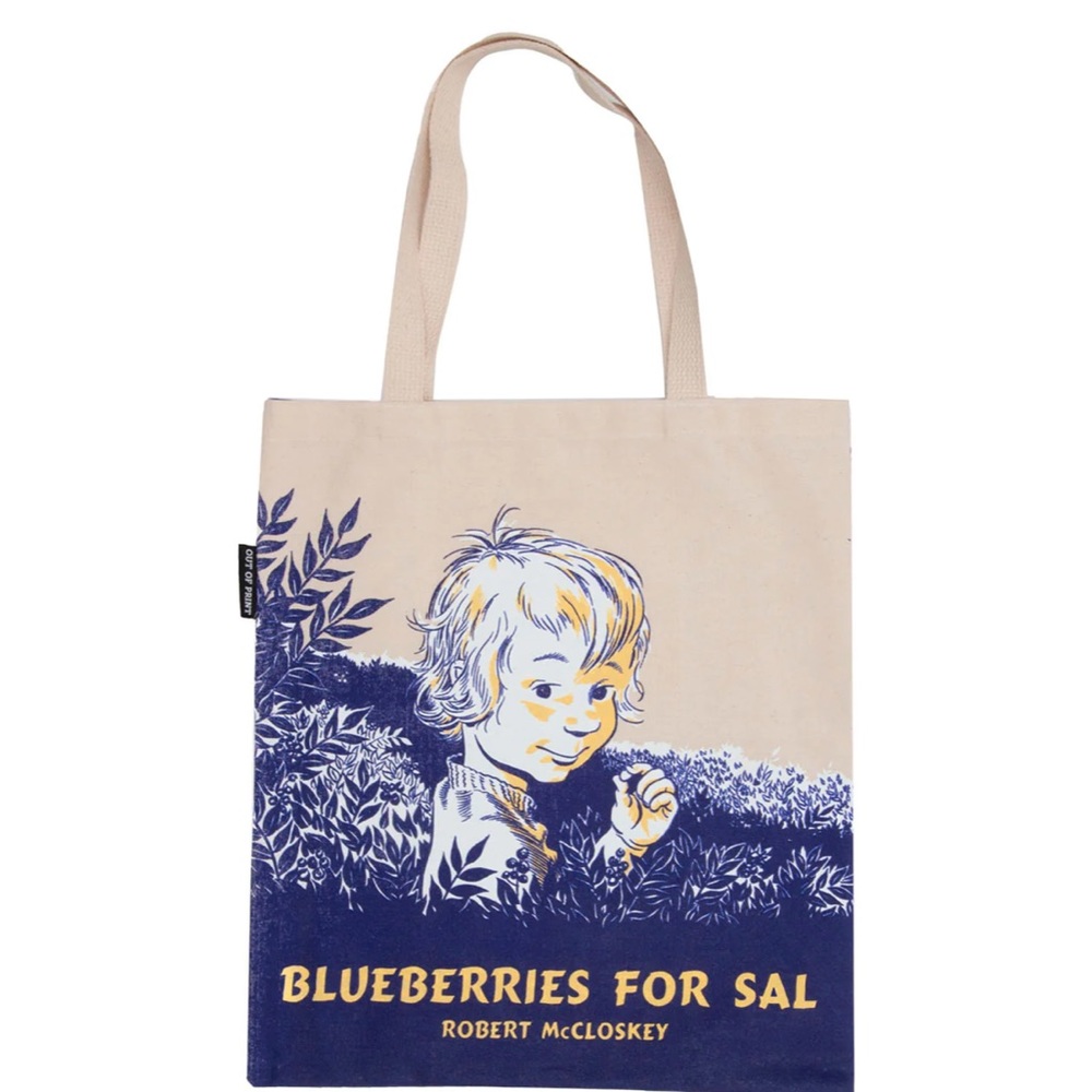 Out of Print Blueberries for Sal Canvas Tote Bag